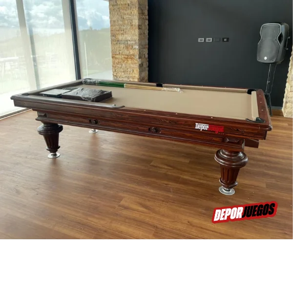 Mesa de Billar Estilo Francés (Modelo Torneado) – Restaurada - Vista 4